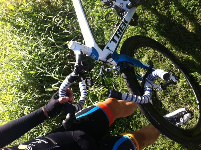 The cause of the B grade crash in the sprint - snapped bars!